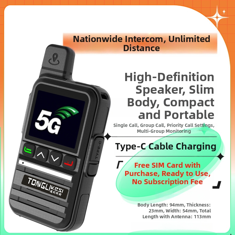 Tricos kézi adó-vevő >50 km hatótáv, 200 csatorna, RF kimeneti teljesítmény 1 W, 6800 mAh-s akkumulátor.