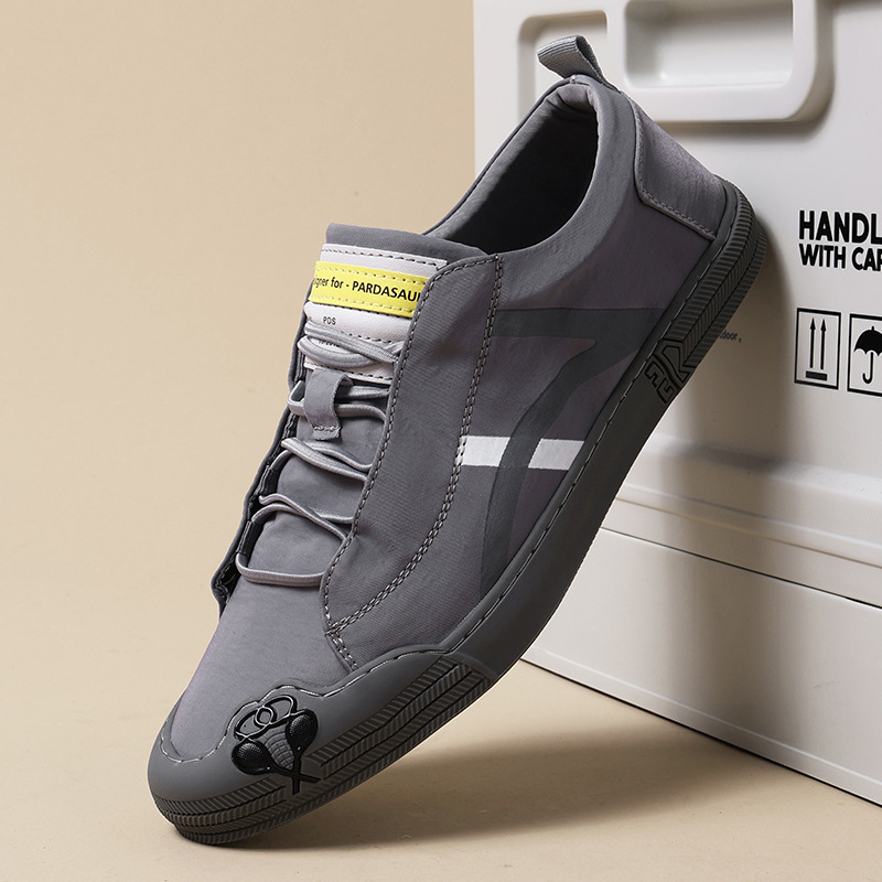 Ανδρικά Slip-On Casual Παπούτσια, Δροσερό Υφασμάτινο Πάνω Μέρος, Χαμηλό Προφίλ, Κυκλικός Δάκτυλος, Καουτσούκ Σόλα