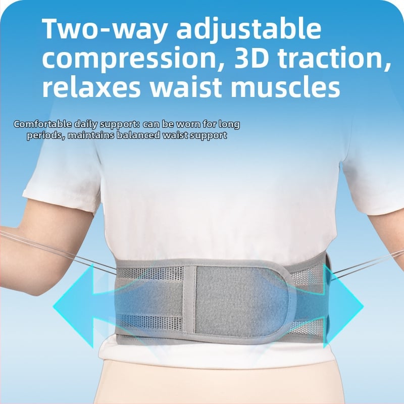 Ζώνη μέσης με στενή κορδέλα και τροχαλία διπλής κατεύθυνσης, ρυθμιζόμενος διόρθωσης ζώνης για στήριξη μέσης και έλεγχο της κοιλιάς (πολυεστέρας, ενήλικες, μπατμίντον)