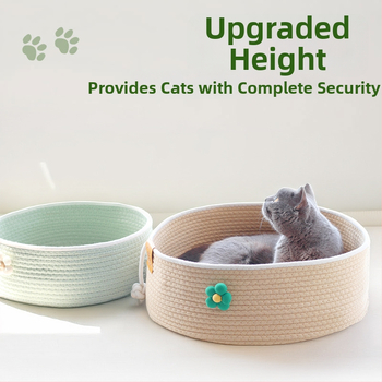 Котешко гнездо от памучно въже - устойчиво на надраскване, износоустойчиво и миещо се