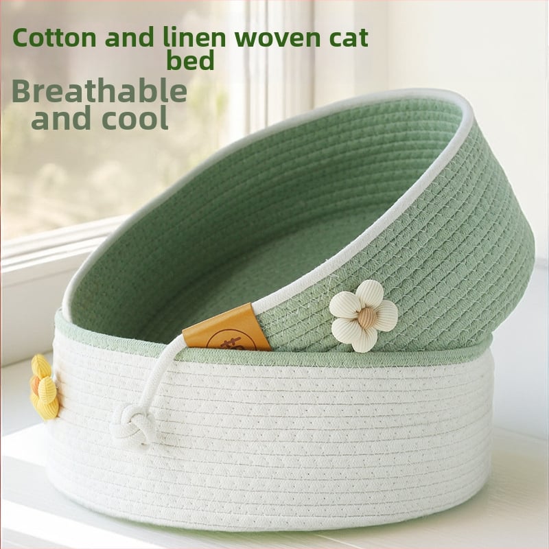 Котешко гнездо от памучно въже - устойчиво на надраскване, износоустойчиво и миещо се