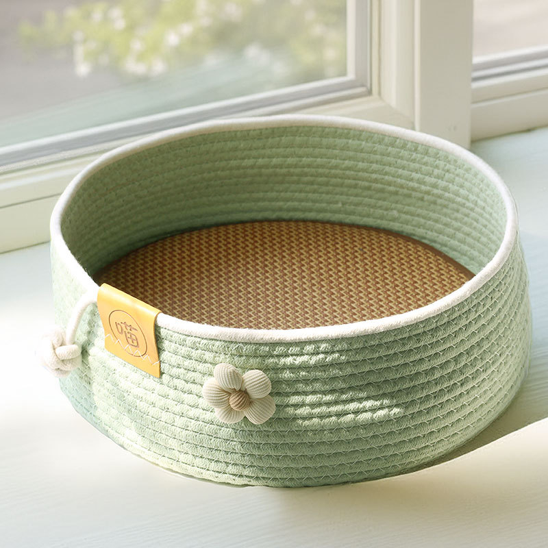 Котешко гнездо от памучно въже - устойчиво на надраскване, износоустойчиво и миещо се