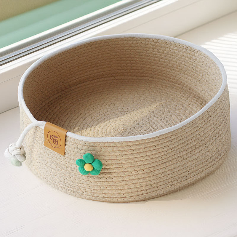 Котешко гнездо от памучно въже - устойчиво на надраскване, износоустойчиво и миещо се