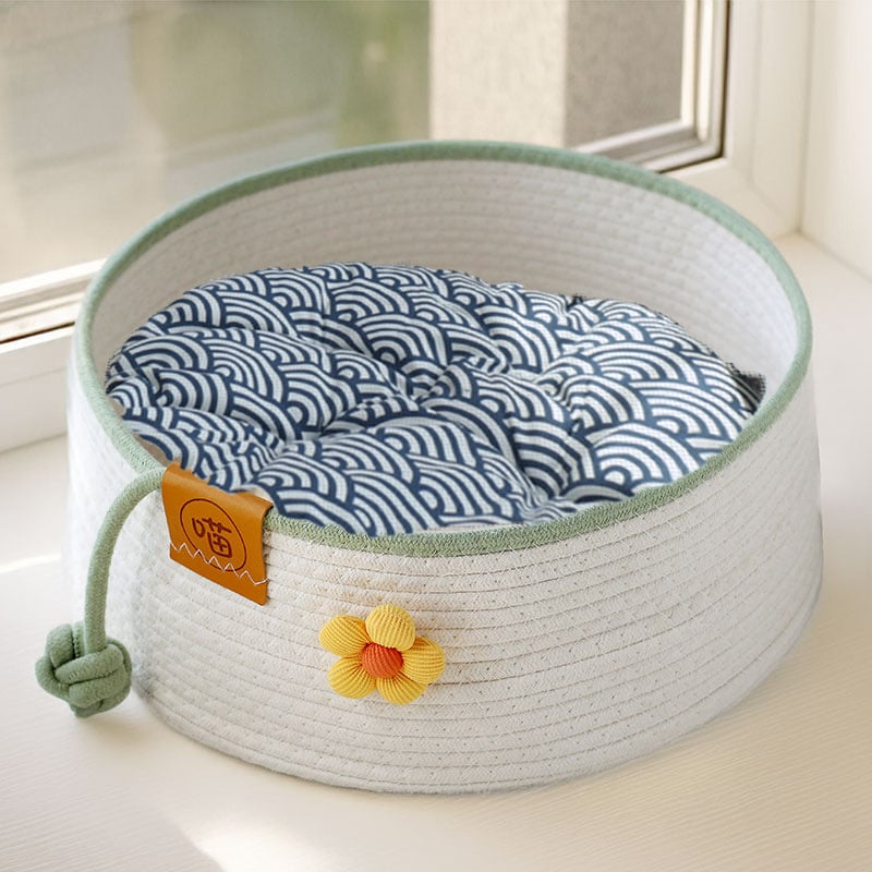 Котешко гнездо от памучно въже - устойчиво на надраскване, износоустойчиво и миещо се