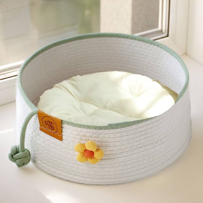 Котешко гнездо от памучно въже - устойчиво на надраскване, износоустойчиво и миещо се