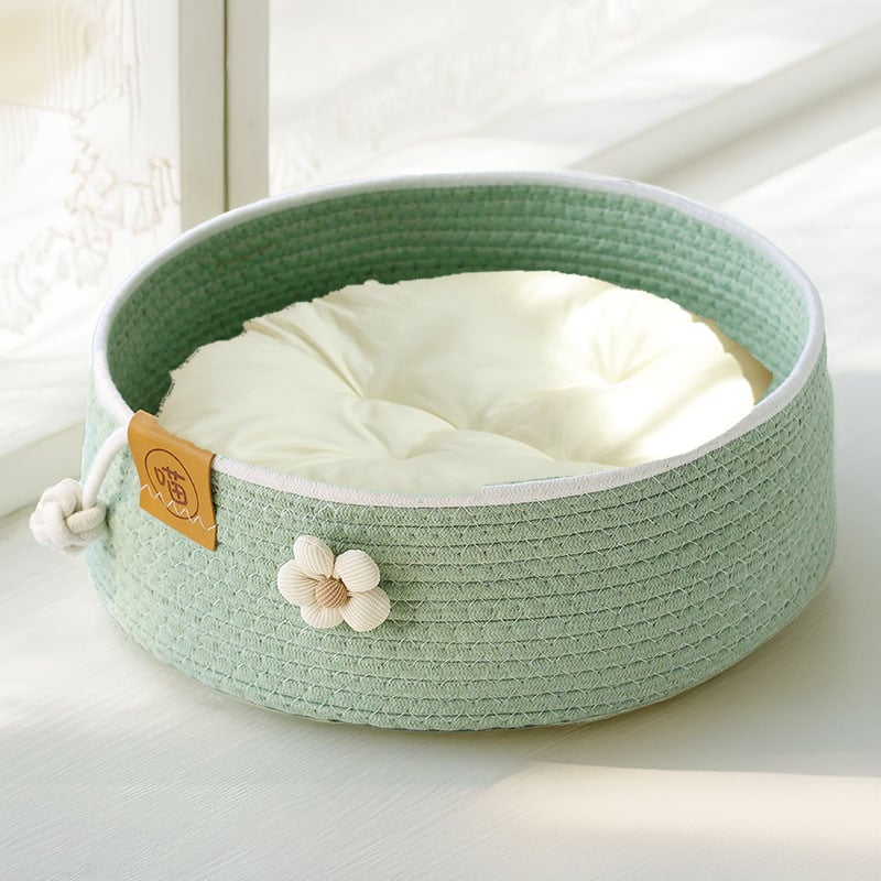 Котешко гнездо от памучно въже - устойчиво на надраскване, износоустойчиво и миещо се