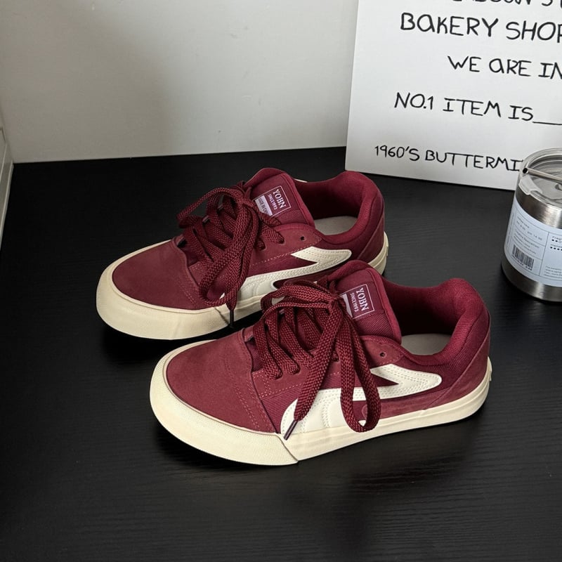 Ανδρικά αθλητικά σε κορεατικό στυλ, καμβά πάνω μέρος, παχιά σόλα, ελαφριά, διαπνοή, με κορδόνια