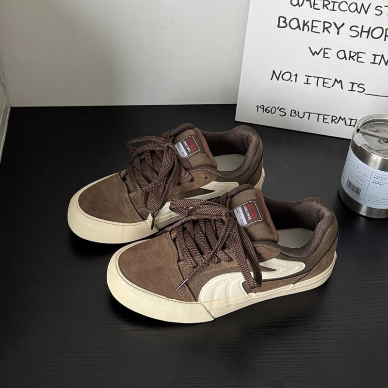 Ανδρικά αθλητικά σε κορεατικό στυλ, καμβά πάνω μέρος, παχιά σόλα, ελαφριά, διαπνοή, με κορδόνια