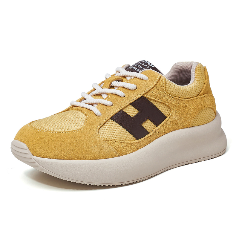 Női vastagtalpú tornacipő fűzőkkel – magasságot növelő, kerek orr, gumi talp