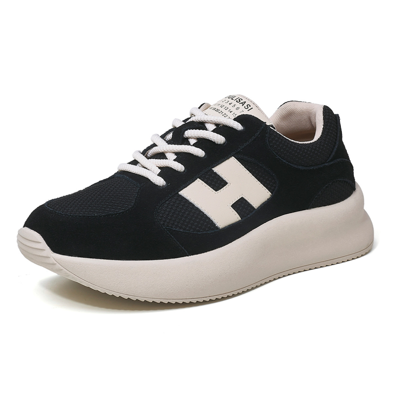 Női vastagtalpú tornacipő fűzőkkel – magasságot növelő, kerek orr, gumi talp