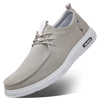 Férfi denim sportcipő, koreai stílus, lélegző, PU talp, alacsony sarok