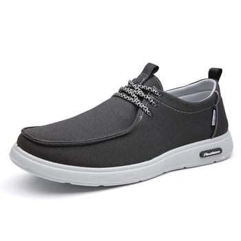 Férfi denim sportcipő, koreai stílus, lélegző, PU talp, alacsony sarok