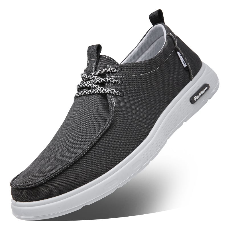 Férfi denim sportcipő, koreai stílus, lélegző, PU talp, alacsony sarok