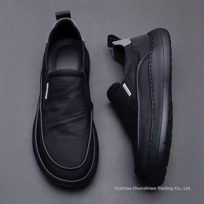 Ανδρικά υφασμάτινα παπούτσια από καμβά χωρίς κορδόνια, με EVA πάτο, διχτυωτή επένδυση, σόλα από αφρό καουτσούκ, μυτερός δάκτυλος