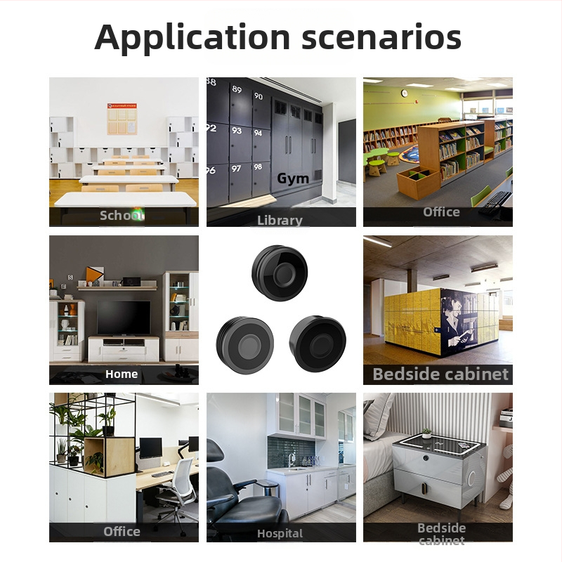Inteligentný zámok s otlačkom prsta pre nábytkové zásuvky — hliníková zliatina, F126/F128/F130; vhodné pre komodu, nočný stolík, archivačný kabinet, botník; moderný minimalistický štýl