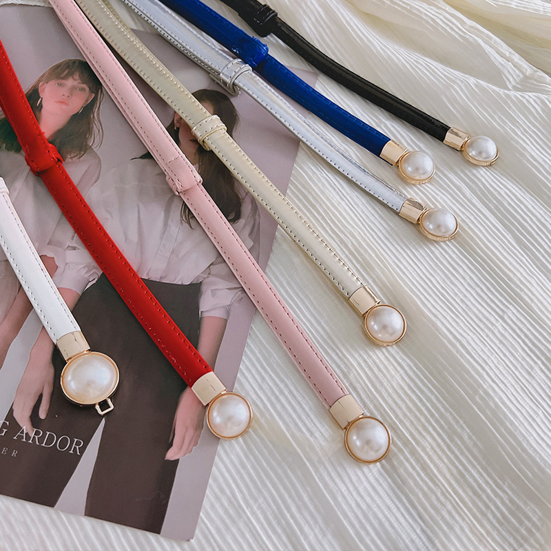 Ελαστική λεπτή ζώνη για ρούχα, PU δέρμα, αγκράφα από κράμα, κούμπωμα με γάντζο, πλάτος κάτω από 2 cm, κυκλικό μοτίβο