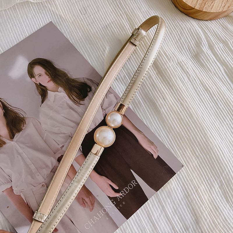 Ελαστική λεπτή ζώνη για ρούχα, PU δέρμα, αγκράφα από κράμα, κούμπωμα με γάντζο, πλάτος κάτω από 2 cm, κυκλικό μοτίβο