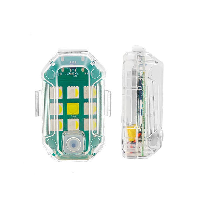 M3 Φωτιστικό στροβ για drones, οχήματα, μοτοσικλέτες και ηλεκτρικά ποδήλατα — ABS σώμα, Ισχύς 3, Τάση 3V, Ρεύμα 0.02A