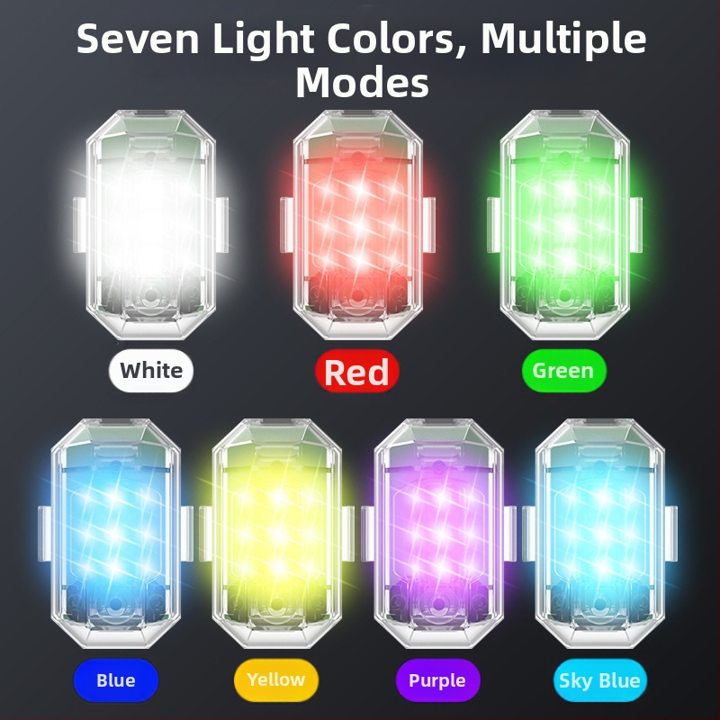 M3 Φωτιστικό στροβ για drones, οχήματα, μοτοσικλέτες και ηλεκτρικά ποδήλατα — ABS σώμα, Ισχύς 3, Τάση 3V, Ρεύμα 0.02A