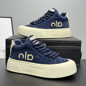 Férfi platformcipő: PU felsőrész, kerek orr, fűzős, 1–3 cm alacsony sarka, műanyag talp