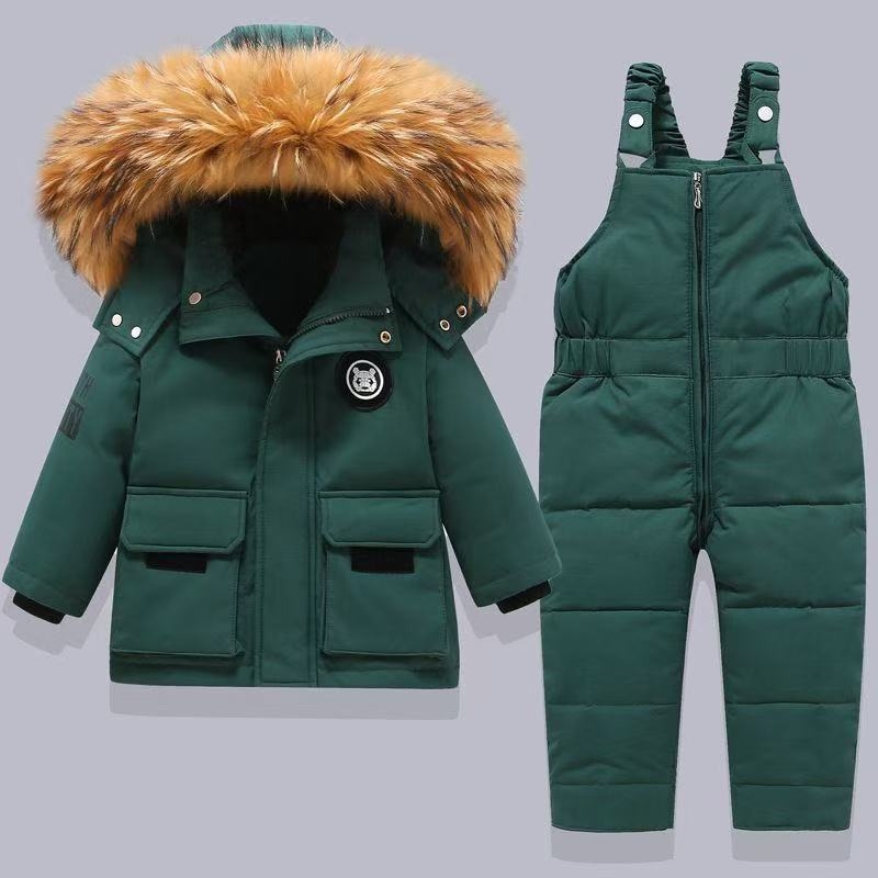 Két részes gyerek dzseki készlet – pehelytöltet, 95% feletti pehelytartalom, vastag, pamut bélés, 2025 tavasza