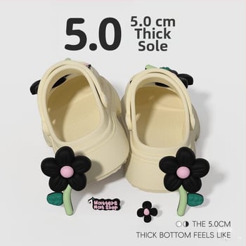 Γυναικεία Mary Jane σανδάλια με διάτρητο σχέδιο, παχιά σόλα 2–3 cm, PVC επάνω μέρος, καλοκαιρινό καθημερινό στυλ