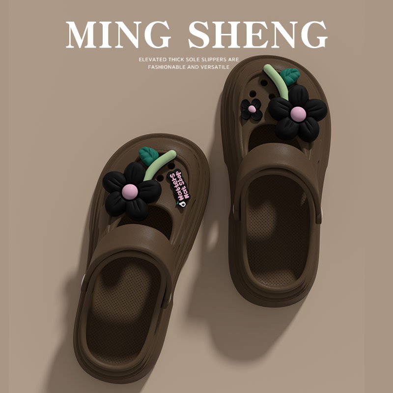 Γυναικεία Mary Jane σανδάλια με διάτρητο σχέδιο, παχιά σόλα 2–3 cm, PVC επάνω μέρος, καλοκαιρινό καθημερινό στυλ