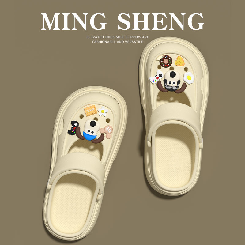 Γυναικεία Mary Jane σανδάλια με διάτρητο σχέδιο, παχιά σόλα 2–3 cm, PVC επάνω μέρος, καλοκαιρινό καθημερινό στυλ