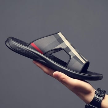 Muške platnene sandale za plažu, korejskog stila, slip-on, s PU uloškom i PU potplatom, za uzrast 18–40.