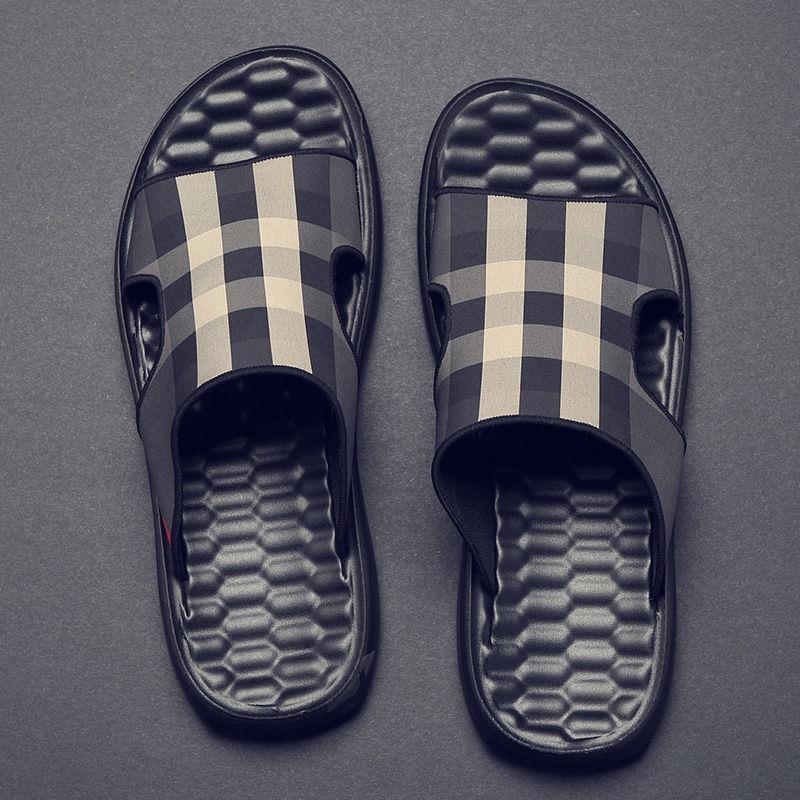 Muške platnene sandale za plažu, korejskog stila, slip-on, s PU uloškom i PU potplatom, za uzrast 18–40.