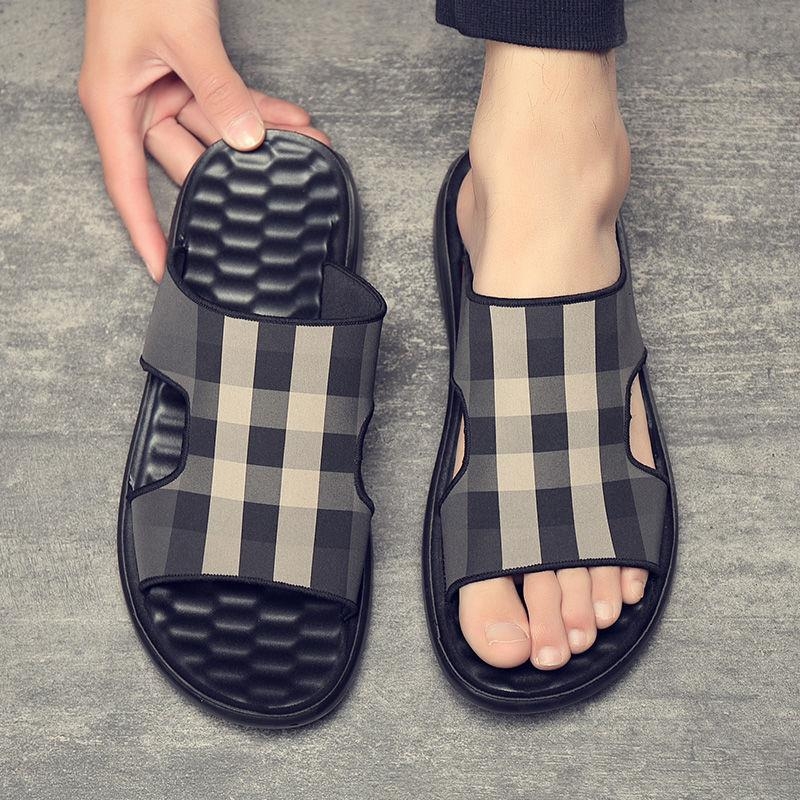 Muške platnene sandale za plažu, korejskog stila, slip-on, s PU uloškom i PU potplatom, za uzrast 18–40.