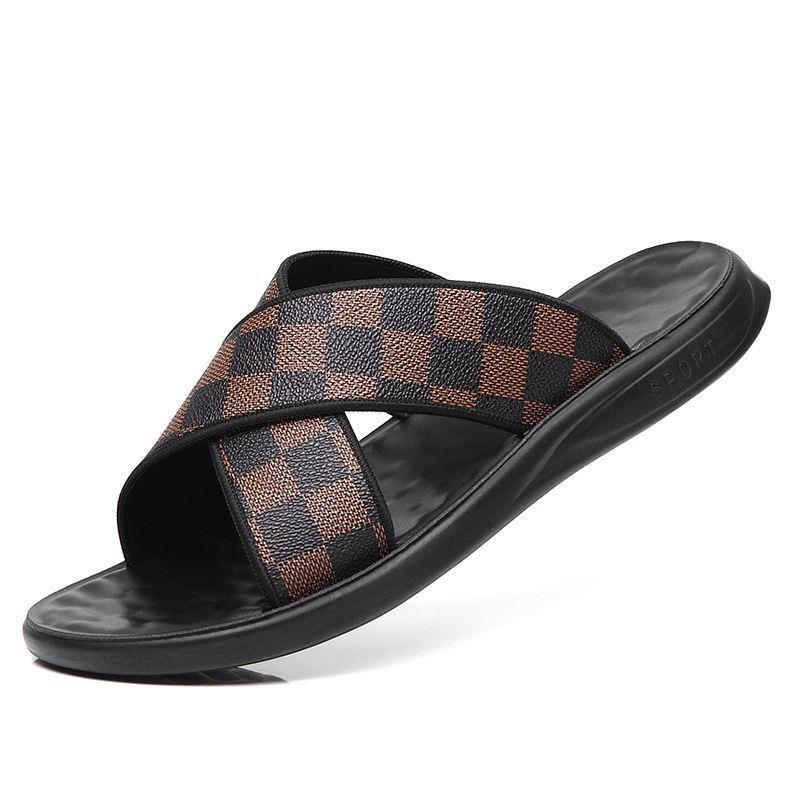 Muške platnene sandale za plažu, korejskog stila, slip-on, s PU uloškom i PU potplatom, za uzrast 18–40.