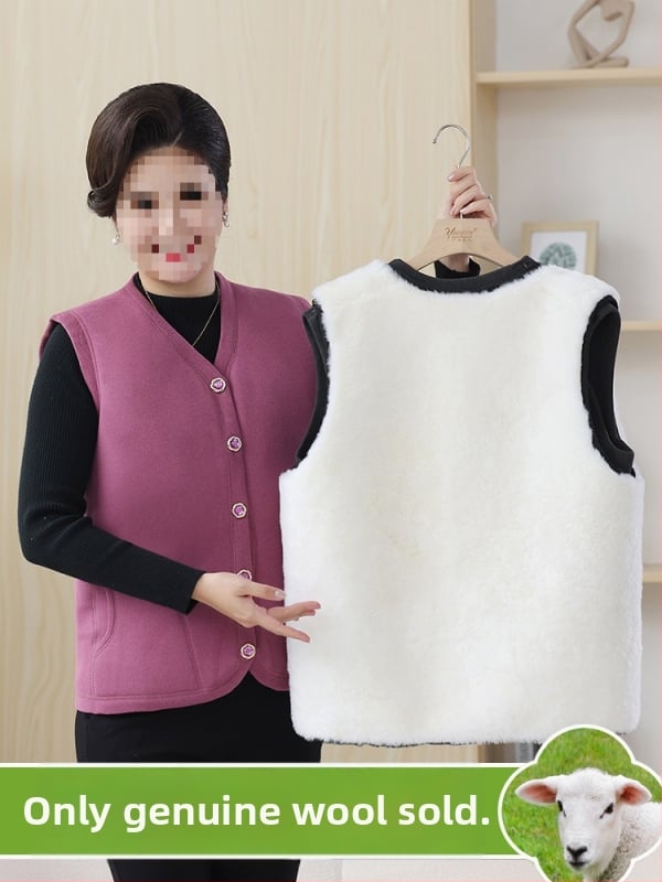 Γιλέκο ενηλίκων γυναικών με V-λαιμό, ύφασμα chenille και spandex, κούμπωμα μονής σειράς — Χειμώνας 2023