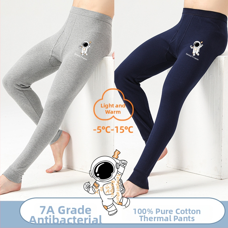 Pantaloni termici din bumbac pentru adolescenți, 100% bumbac, mențin căldura, 13-18 ani