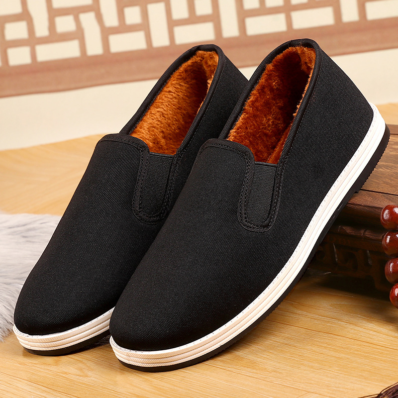 Χειμερινές ψηλές παντόφλες καμβά με επένδυση φλίς, σόλα από καουτσούκ, κορδόνια