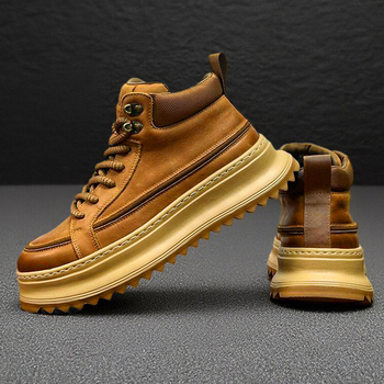 Ανδρικά μποτάκια Martin με επάνω μέρος από υπερ ίνες, σόλα από PVC, χωρίς επένδυση, στρογγυλή μύτη, 3–5 cm φαρδύς τακούνι, έγχυση-μορφο σόλα