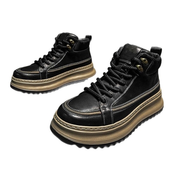 Ανδρικά μποτάκια Martin με επάνω μέρος από υπερ ίνες, σόλα από PVC, χωρίς επένδυση, στρογγυλή μύτη, 3–5 cm φαρδύς τακούνι, έγχυση-μορφο σόλα