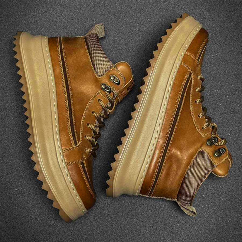 Ανδρικά μποτάκια Martin με επάνω μέρος από υπερ ίνες, σόλα από PVC, χωρίς επένδυση, στρογγυλή μύτη, 3–5 cm φαρδύς τακούνι, έγχυση-μορφο σόλα