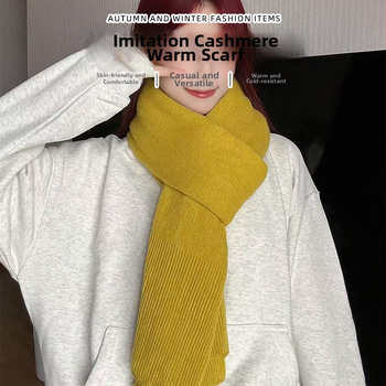 Šal za žene, korejskog stila, topao, način tkanja warp knitting, imitacija kašmira, poliester, bez glačanja, zimska sezona
