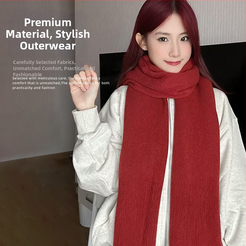 Šal za žene, korejskog stila, topao, način tkanja warp knitting, imitacija kašmira, poliester, bez glačanja, zimska sezona