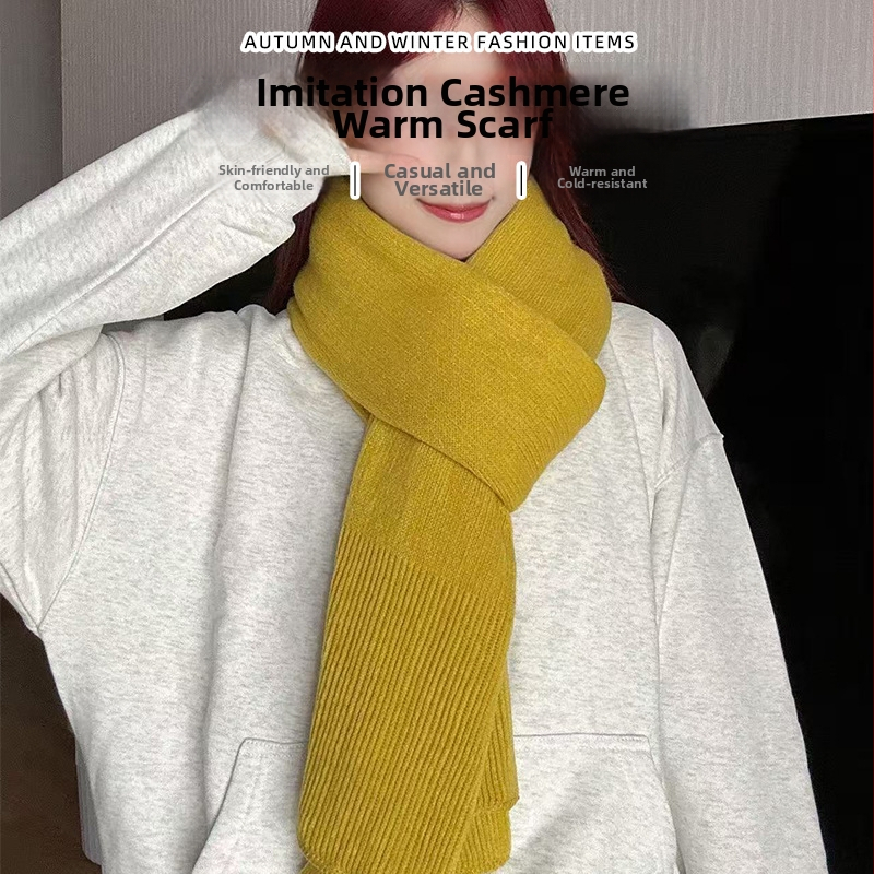 Šal za žene, korejskog stila, topao, način tkanja warp knitting, imitacija kašmira, poliester, bez glačanja, zimska sezona