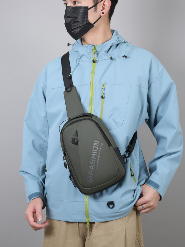Muška torba preko ramena, gradski minimalistički stil, najlon, proširiva, velika kapacitet