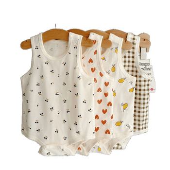 Βαμβακερό φορμάκι χωρίς μανίκια με τιράντες, σε στυλ δάσους, για βρέφη και νήπια το καλοκαίρι