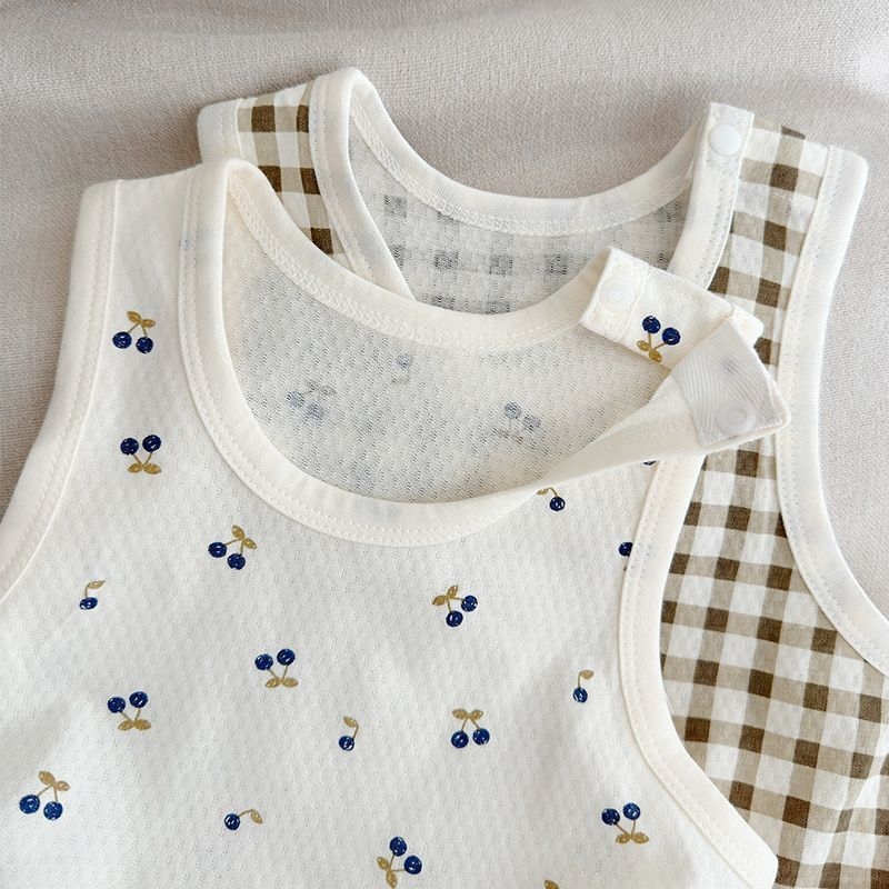 Βαμβακερό φορμάκι χωρίς μανίκια με τιράντες, σε στυλ δάσους, για βρέφη και νήπια το καλοκαίρι