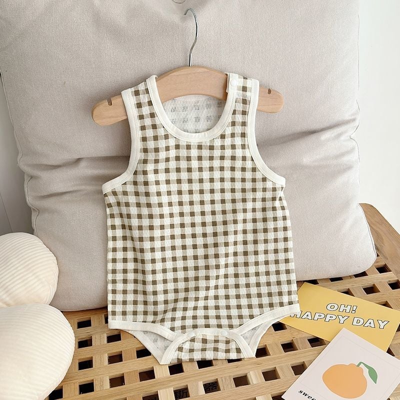 Βαμβακερό φορμάκι χωρίς μανίκια με τιράντες, σε στυλ δάσους, για βρέφη και νήπια το καλοκαίρι