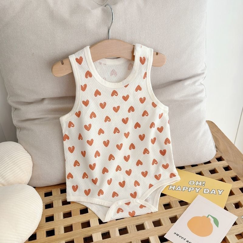 Βαμβακερό φορμάκι χωρίς μανίκια με τιράντες, σε στυλ δάσους, για βρέφη και νήπια το καλοκαίρι