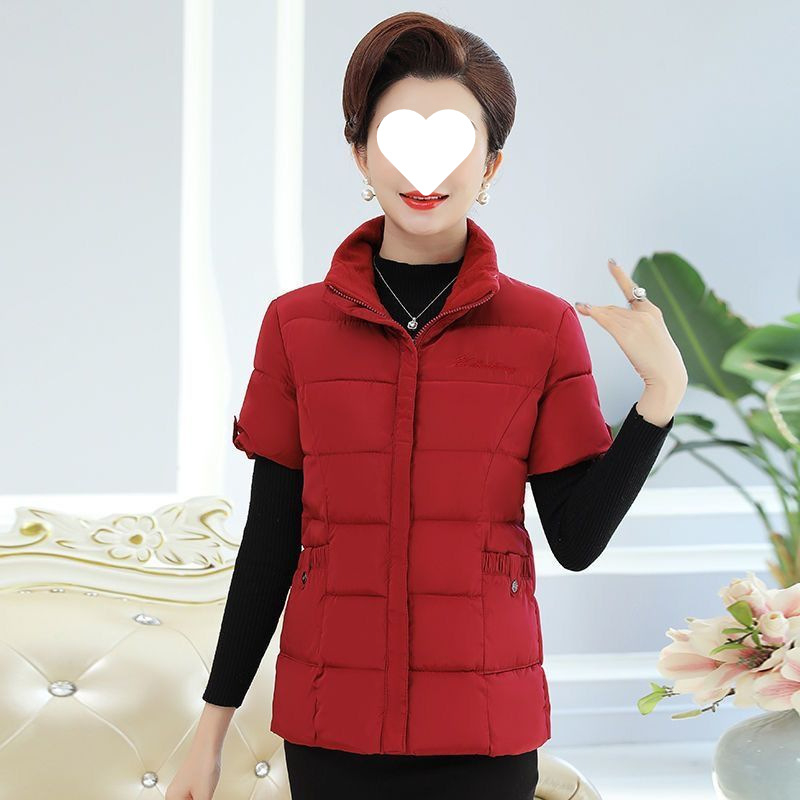 Γυναικείο γιλέκο χωρίς μανίκια, σε Plus Size, φθινοπωρινό-χειμερινό, V-λαιμόκοψη, γέμισμα μαλλί