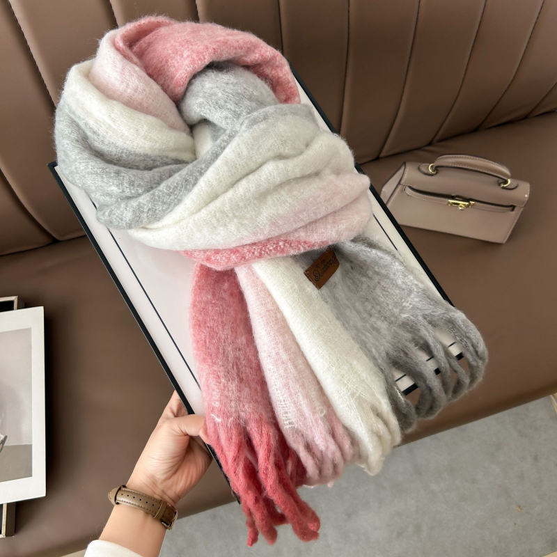 Šal od mohare, warp-knit pletenje, održava toplinu zimi, moderan gradski stil