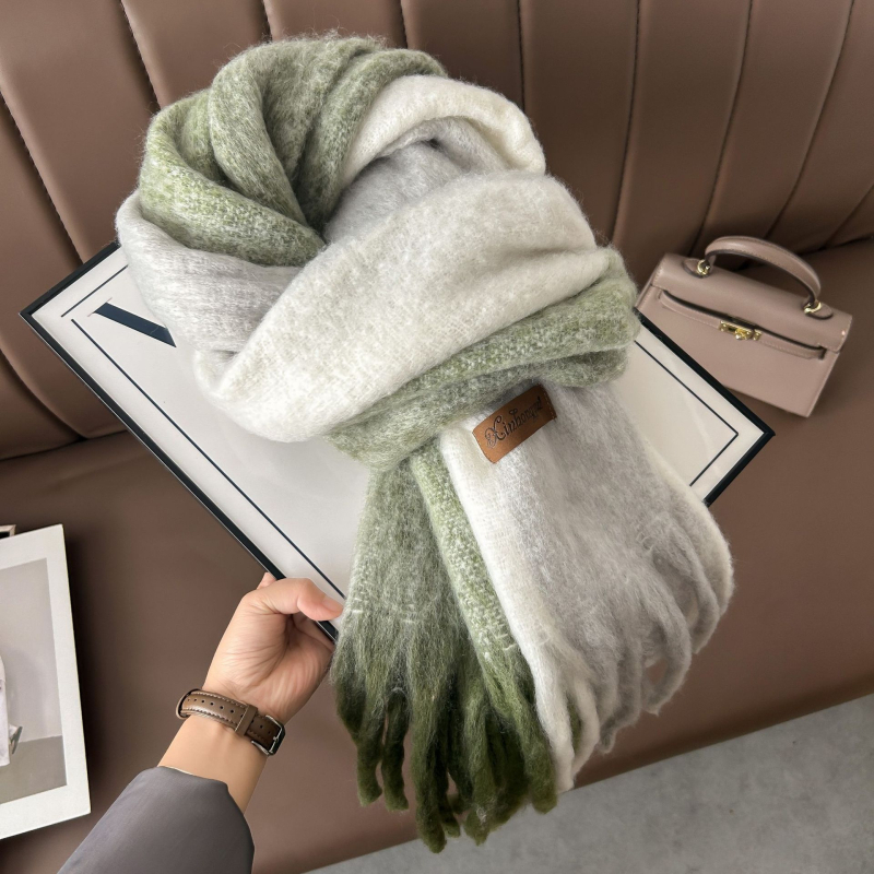 Šal od mohare, warp-knit pletenje, održava toplinu zimi, moderan gradski stil