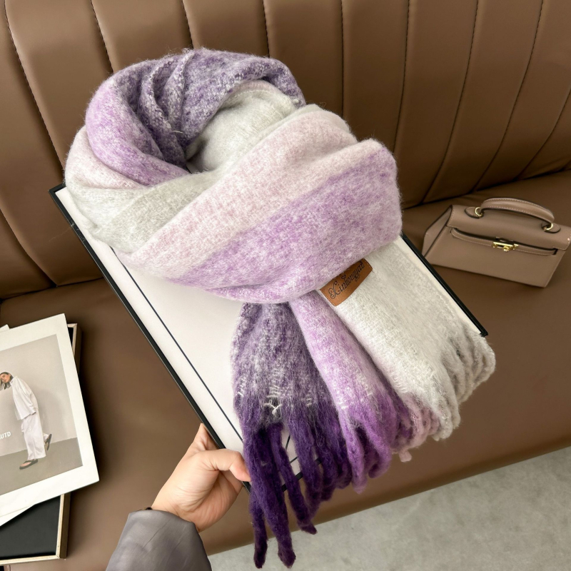 Šal od mohare, warp-knit pletenje, održava toplinu zimi, moderan gradski stil